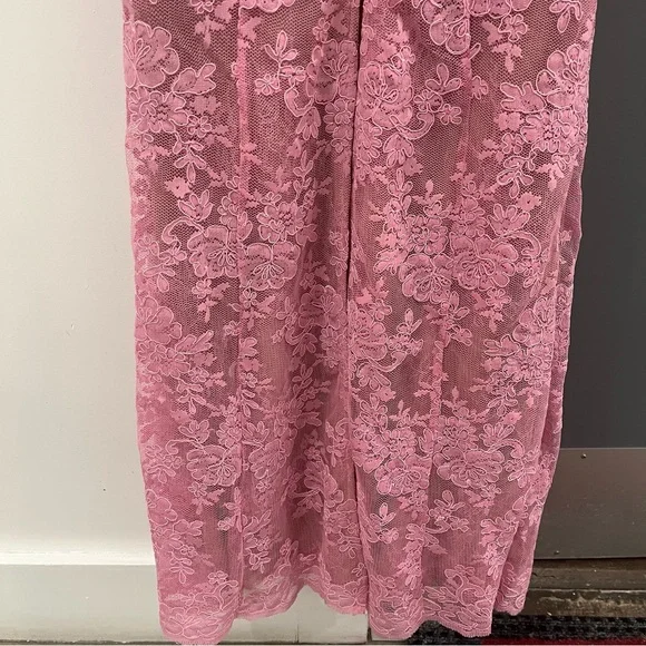 NWT V. Chapman Maxi Dress Ruby Gown Pink Lace Bustier Corset Wedding Guest sz 2 - Picture 6 of 10